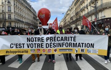 journalistes manif précarité pigistes