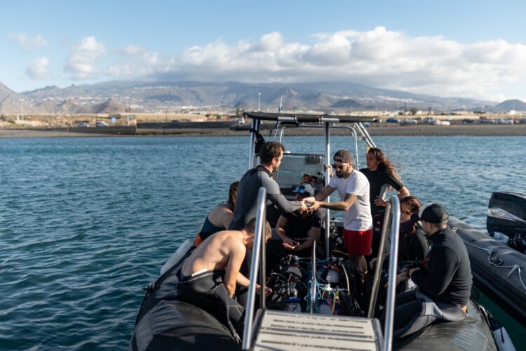 Un groupe de plongeur·ses se préparant à une sortie. © Shutterstock
